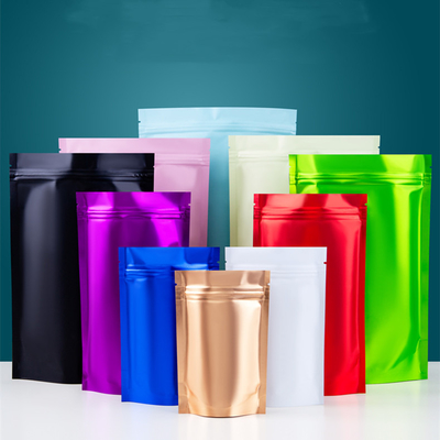Disposable Custom Color Different Size Printing Matt Gloss Stand Up Pouch Ziplock Packaging Bags Tea Bag