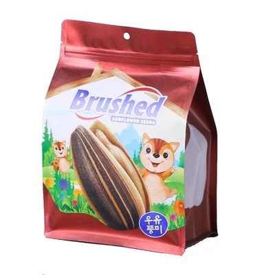 Recyclable Zipper Top Snack Packing Resealable Flat Bottom Gusset Side Pouch