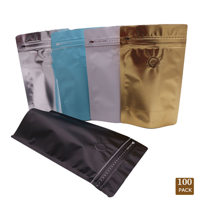 Stand Up Coffee Bags Zipper Aluminum Foil Bags Wholesale Custom Heat Seal Food Packaging Embossed Holder Up Pouch Mylar Bags