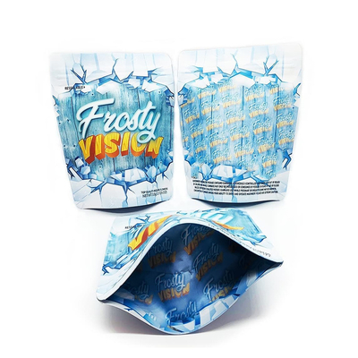 Recycled Materials Custom Logo Printing Aluminum Foil Resealable Zipper Black Matte Stand Up Pouch Food Zip Lock Mylar Bags