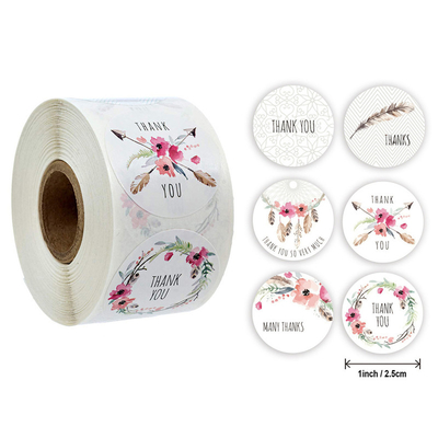 White High Quality Waterproof Thank You Stickers Thank You Long Sticker Small Size Thank You For Your Order Stickers 500 Pcs