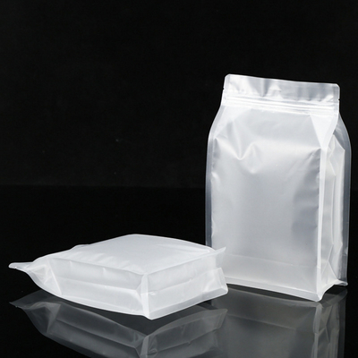 Flat Bottom Recyclable Frosted Side Gusset Pouch Bag Packaging Plastic Bag