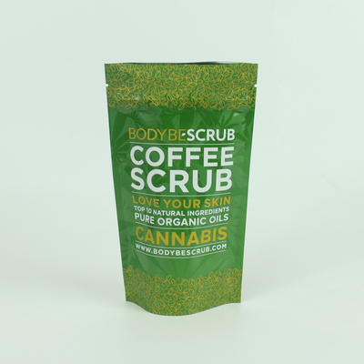 Low Moq Exfoliator Matte Pouch Aluminum Foil Recycled Coffee Scrub Bag With Resealable Zipper