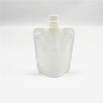 Strong Sealing 250g White And Transparent Liquid Spout Drink Pouches Plastic Bag Holder Up Food Bag