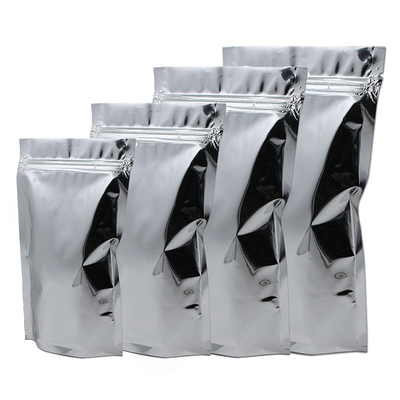 Logo Resealable Aluminum Foil Stand Custom Moisture Proof Up Self Sealing Food Packaging Bag Sealed Pouch